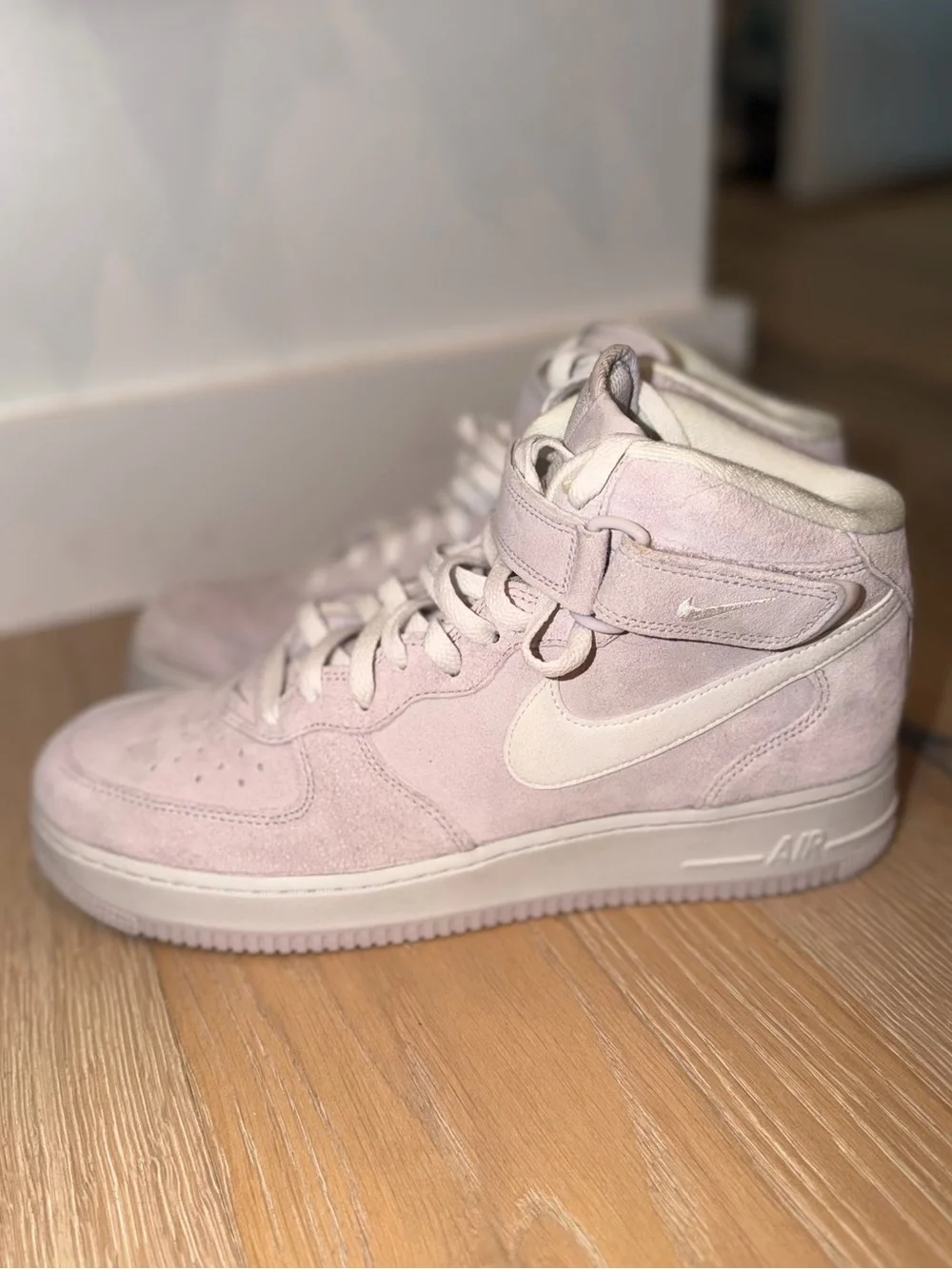Nike Air Force One Mid-Top Suede Sneakers in Lavender